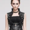 Blouson Goth Rock Sans Manches DEVIL FASHION 1 Blouson Goth Rock Sans Manches DEVIL FASHION -DISCOBOLE Soldes wt00501