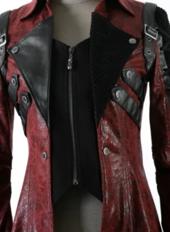 Veste Gothique Homme PUNK RAVE 'red Funeral' -DISCOBOLE Soldes y 349redf 900