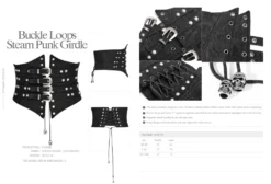 Serre-taille Gothique Noir Tenebra -DISCOBOLE Soldes y 659