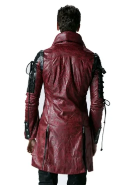 Veste Gothique Homme PUNK RAVE 'red Funeral' -DISCOBOLE Soldes y 349 3189 900