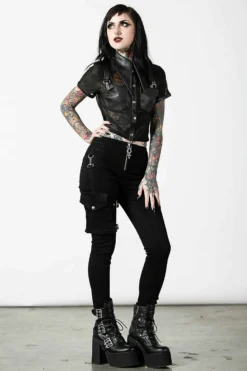 Pantalon KILLSTAR 'Zodiac Harness' -DISCOBOLE Soldes zodiac harness jeans w b x1600 900